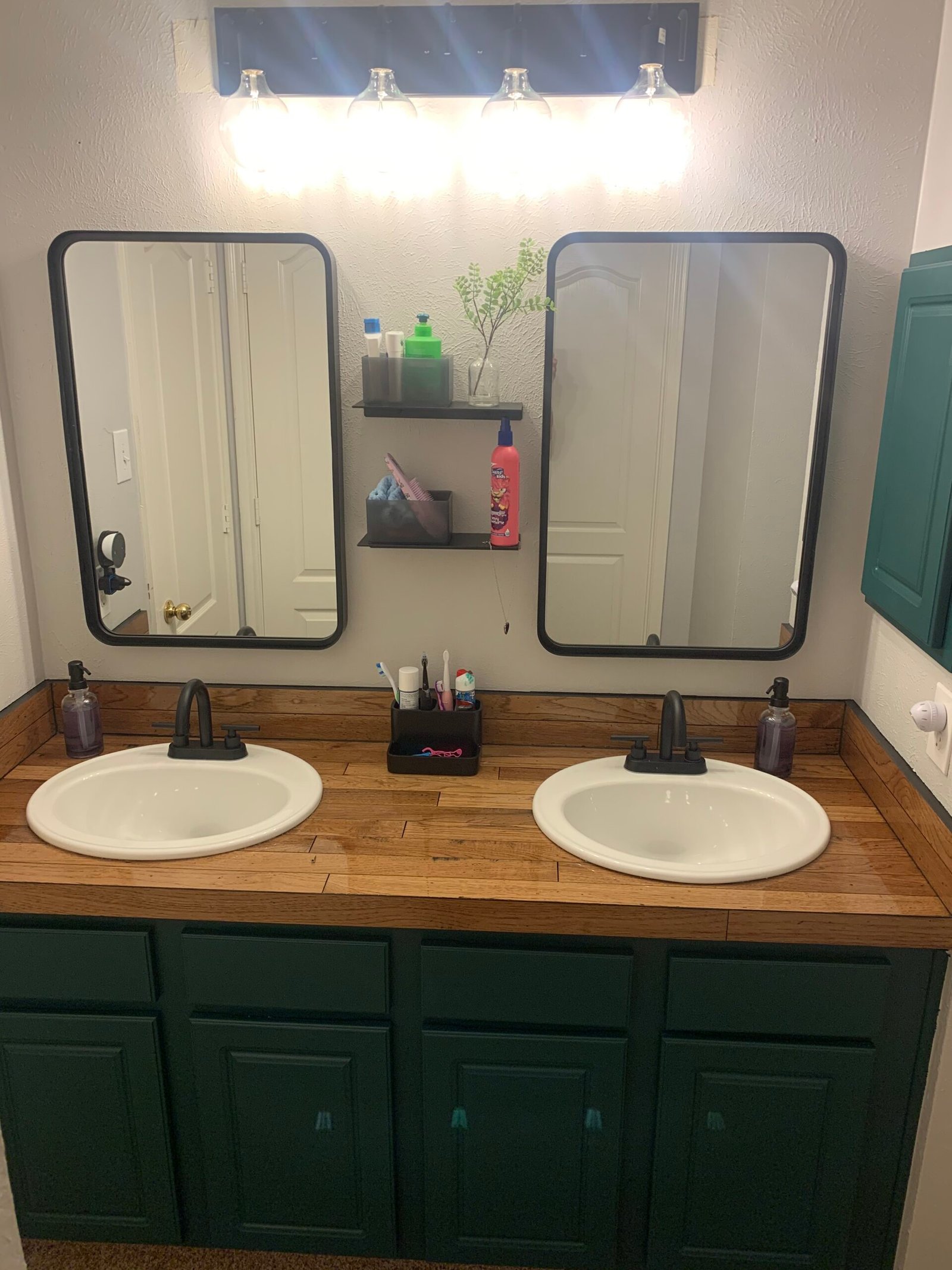 Dual vanity remodel after photo